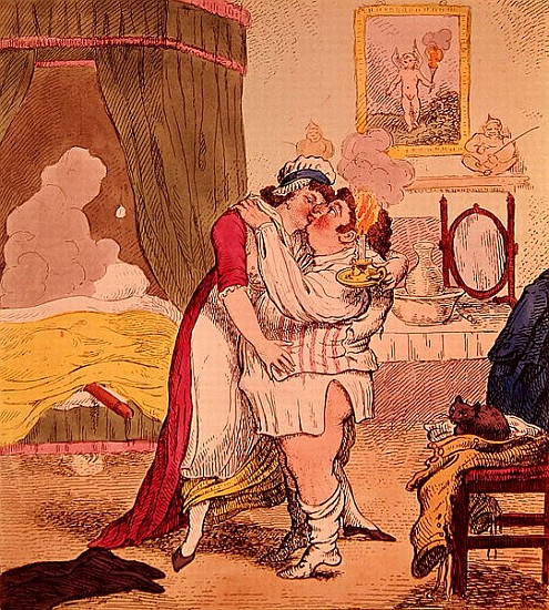Caricature satirising the relationship of Charles James Fox and Elizabeth Armistead van English School