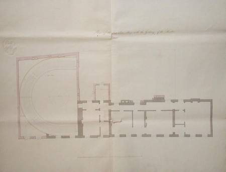 Contract drawing for the second floor of the Royal Institution van English School