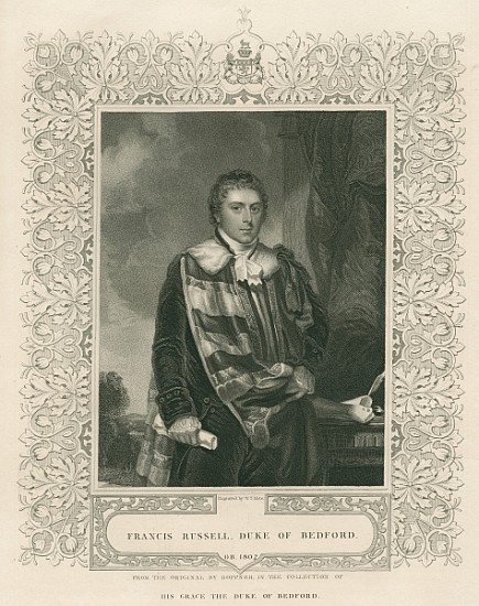 Francis Russell (1765-1802) 5th Duke of Bedford; engraved by W. T. Mote van English School
