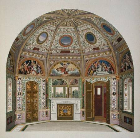 Fresco decoration in the Summer House of Buckingham Palace, from 'The Decorations of the Garden Pavi van English School