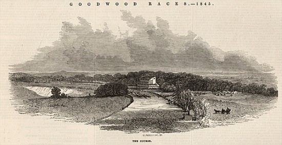 Goodwood Races: the Course, from ''The Illustrated London News'', 2nd August 1845 van English School