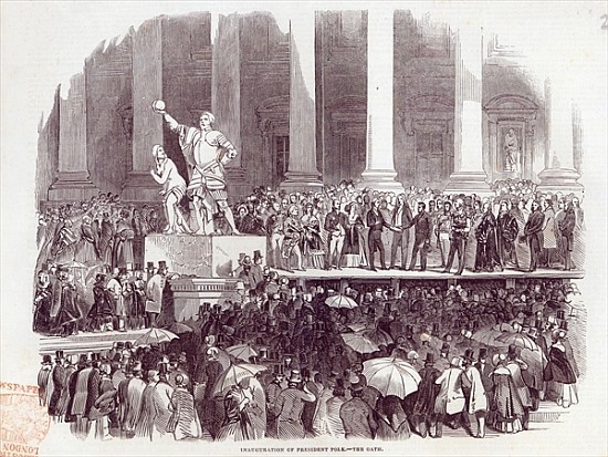 Inauguration of President Polk: The Oath, from ''The Illustrated London News'', 19th April 1845 van English School
