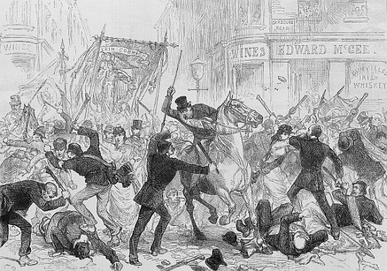 Irish Home Rule Riots in Glasgow, c.1880s van English School