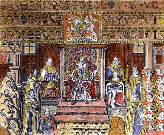 James I of England (1566-1625) at Court, van English School