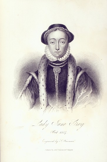 Lady Jane Grey; engraved by S. Freeman van English School