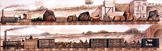 Liverpool and Manchester Railway: Freight and livestock van English School