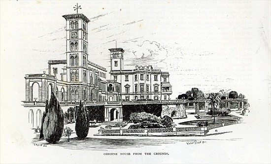 Osborne House from the Grounds, from ''Leisure Hour'' van English School