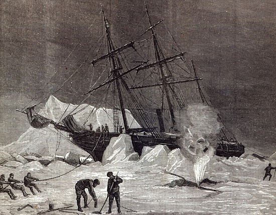 ''Pandora'' nipped in the ice, Melville Bay 24th July, from ''The Illustrated London News'' van English School