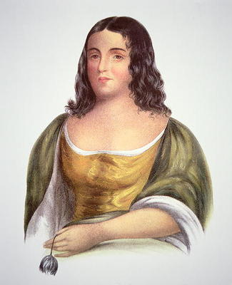 Pocahontas (c.1595-1617) (colour litho) van English School
