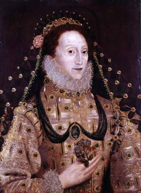 Portrait of Elizabeth I (1533-1603) van English School