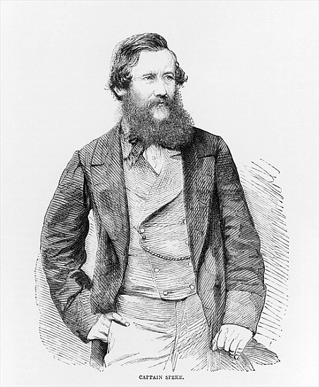 Portrait of John Hanning Speke (1827-64), Illustrated London News Supplement, July 4, 1863, engravin van English School