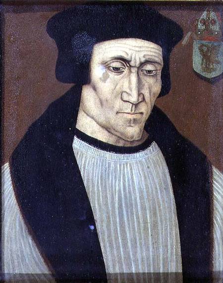 Portrait of Richard Foxe or Fox (c.1448-1528) Bishop of Winchester, Lord Privy Seal to Henry VII and van English School