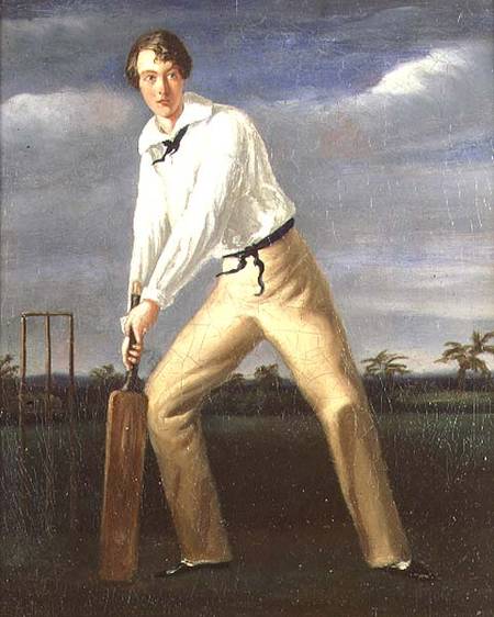 Portrait of a Young Cricketer van English School