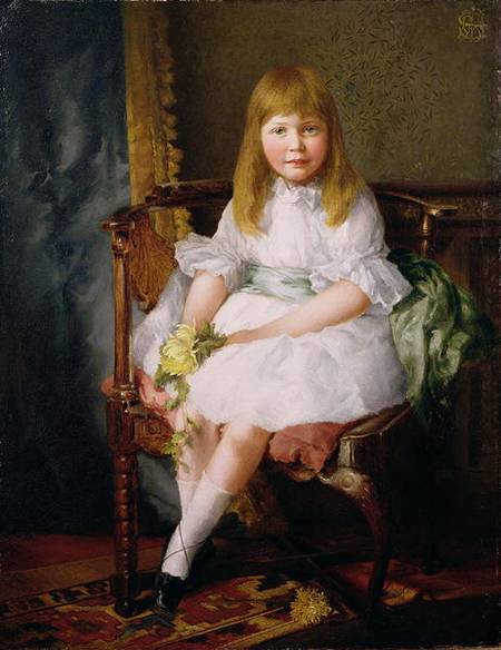 Portrait of a Young Girl van English School