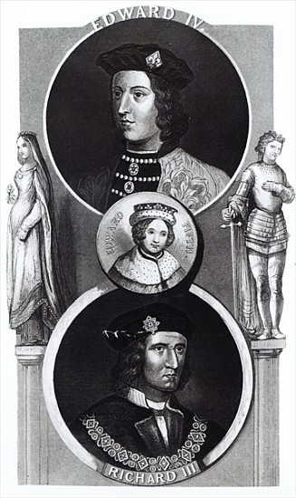 Portraits of Edward IV, Edward V and Richard III van English School