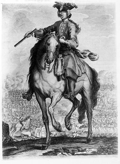 Prince Charles Edward Stuart at the Battle of Prestonpans, c.1745 van English School