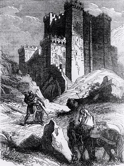 Richard Coeur-de-Lion (1157-99) receiving his death wound before the Castle of Chaluz, 6th April 119 van English School