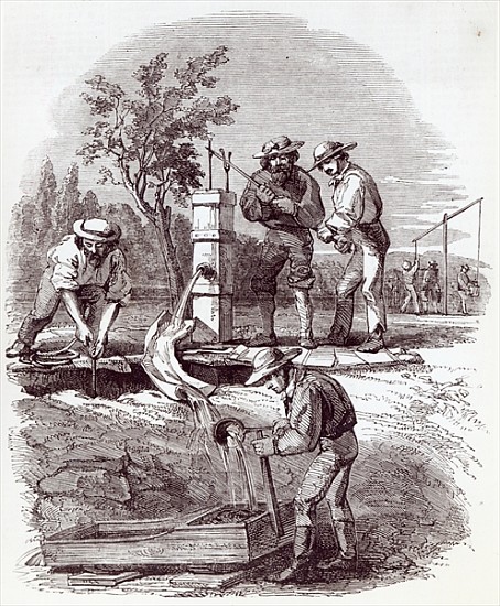 River-bed claim on the Turon, from ''The Illustrated London News'', 21st August 1852 van English School