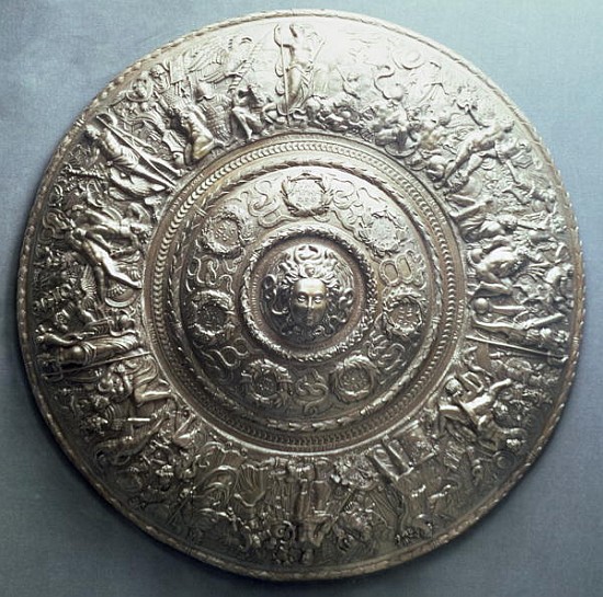 Shield with the head of Medusa, 1552 (silver) van English School