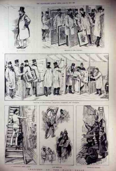 Sketches at the Paris Salon, from 'The Illustrated London News' van English School
