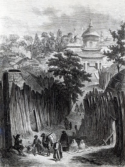 Street in Urga, illustration from ''Mongolia, the Tangut Country and the Solitudes of Northern Tibet van English School