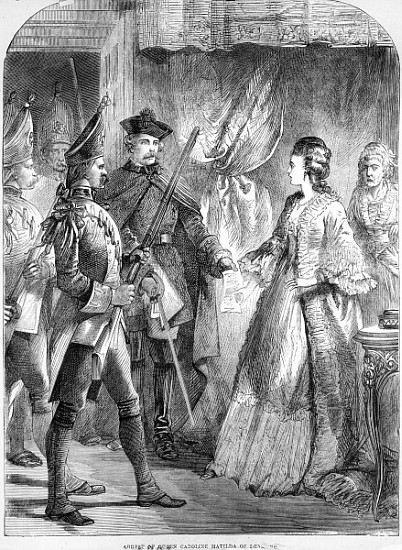 The Arrest of Caroline Matilda, Queen of Denmark and Norway in 1772 van English School