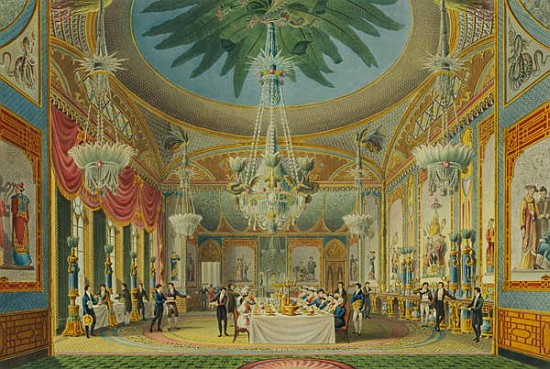 The Banqueting Room, from ''Views of the Royal Pavilion, Brighton'' John Nash (1752-1835) 1826 van English School