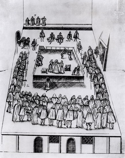 The Execution of Mary Queen of Scots (1542-87) van English School