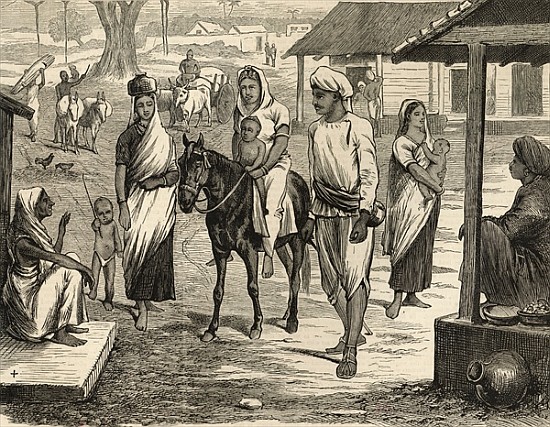 The Indian Famine: A Bengalee Village, from ''The Illustrated London News'', 16th May 1874 van English School