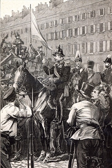 The King of Prussia addressing the Berliners in 1848 van English School