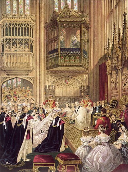 The Marriage of Edward VII (1841-1910) Prince of Wales to Princess Alexandra (1844-1925) of Denmark, van English School