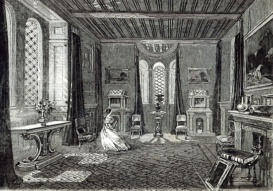 The Scarlet Drawing-room, Lansdown Tower, from ''The Illustrated London News'', 29th November 1845 van English School