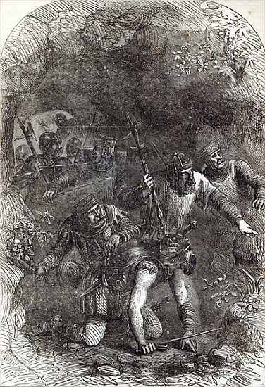 The Troops of Lord Montacute in the Subterranean Passage, illustration from ''Cassell''s Illustrated van English School