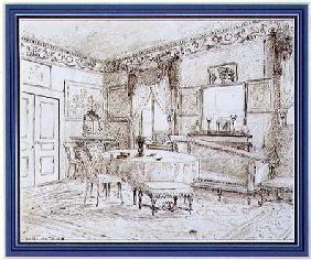 An English Regency salon interior, London
