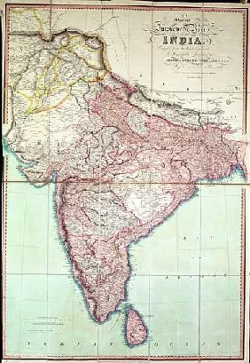 Improved Map of India published in London 1820 ()