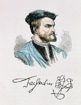 Jacques Cartier (1491-1557) illustration from Volume IV of ''Narrative and Critical History of Ameri