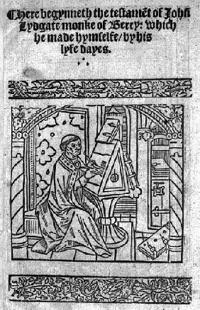 John Lydgate at his desk, c.1515