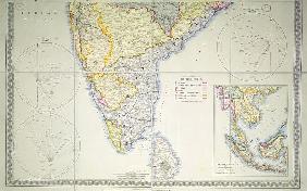 Map of British Southern India, 1872 ()