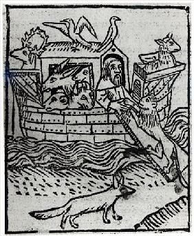 Noah''s Ark, illustration from ''Golden Legend'' compiled Jacobus de Voragine and publishedWilliam C