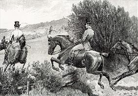 Prince Albert Hunting near Belvoir Castle