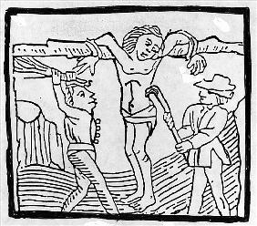 Whipping a Vagabond during the Tudor period