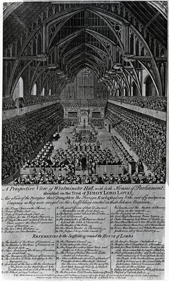 Trial of Simon Fraser, Lord Lovat, in Westminster Hall van English School