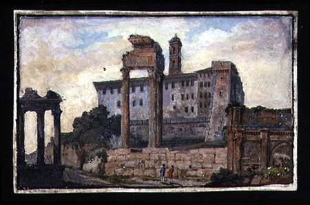 View of the Capitol and the Temples of Castor and Pollux, Rome van English School
