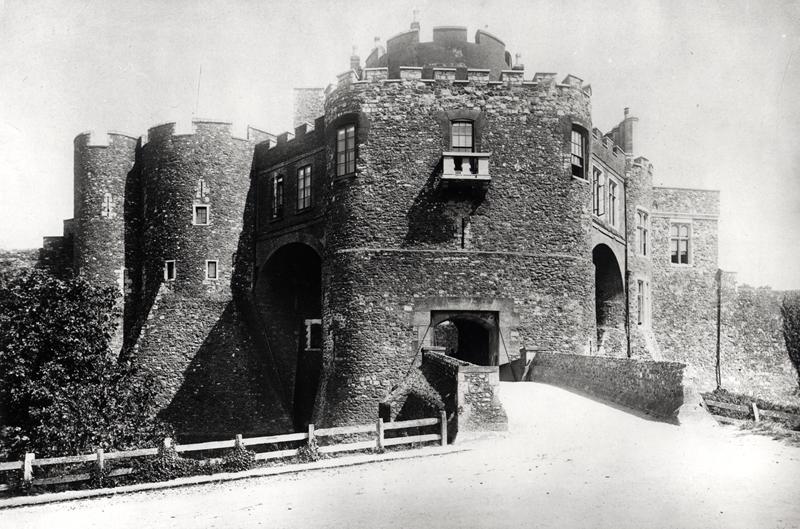 View of the Constable''s Gate, built 1221-27 (b/w photo)  van English School