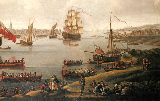 View of the Thames, 1761 (detail of 18935) van English School