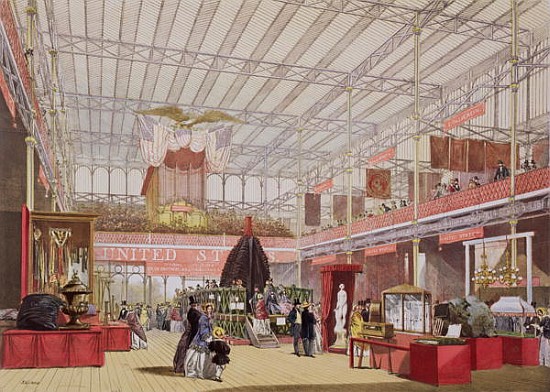 View of the United States section of the Great Exhibition of 1851, from ''Dickinson''s Comprehensive van English School