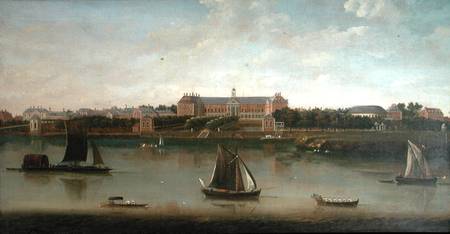 View of the Royal Hospital and the Rotunda from the south bank of The River Thames van English School