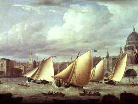 Yachts of the Cumberland Fleet starting at Blackfriars, London van English School