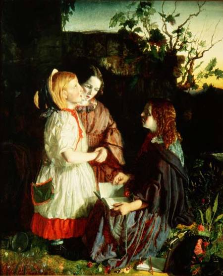 Three Young Girls in a Landscape van English School
