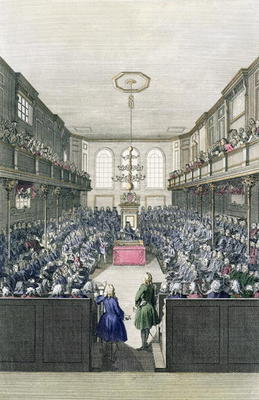 A View of the House of Commons, engraved by B. Cole (fl.1748-75) (engraving) van English School, (18th century)
